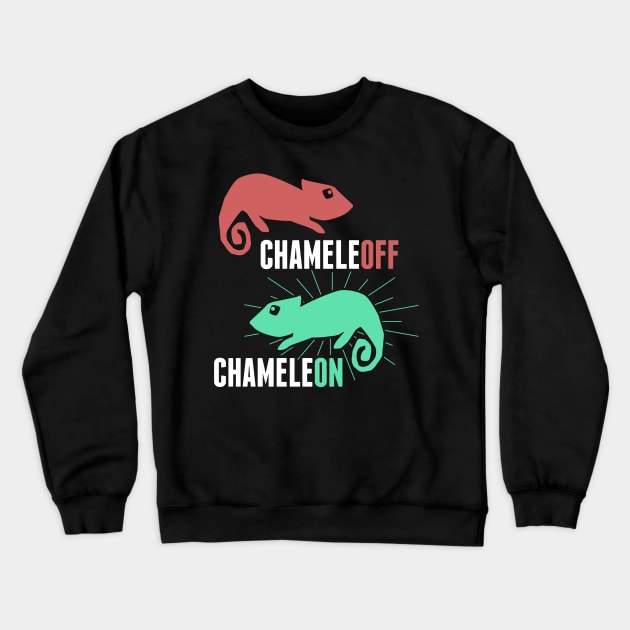 Funny And Cute Pet Chameleon Lizard Crewneck Sweatshirt by MeatMan